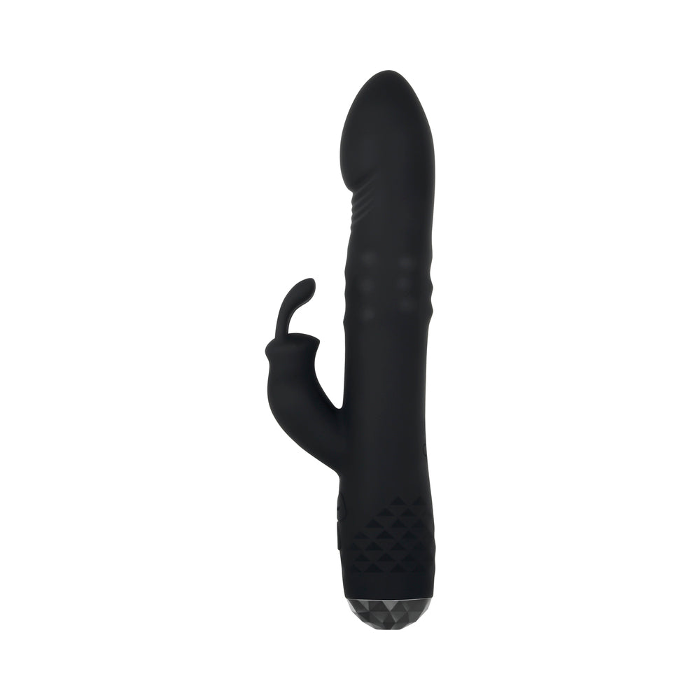 Evolved Bodacious Bunny Rechargeable Silicone Rabbit Vibrator Black - Image 3