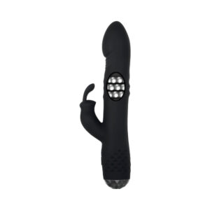 Evolved Bodacious Bunny Rechargeable Silicone Rabbit Vibrator Black - Image 5