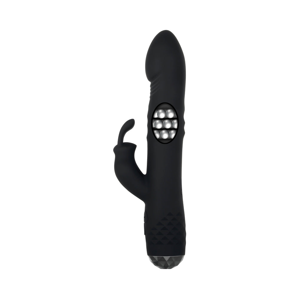 Evolved Bodacious Bunny Rechargeable Silicone Rabbit Vibrator Black - Image 5