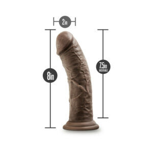 Dr. Skin Glide Realistic 8 in. Self-Lubricating Dildo Brown - Image 6
