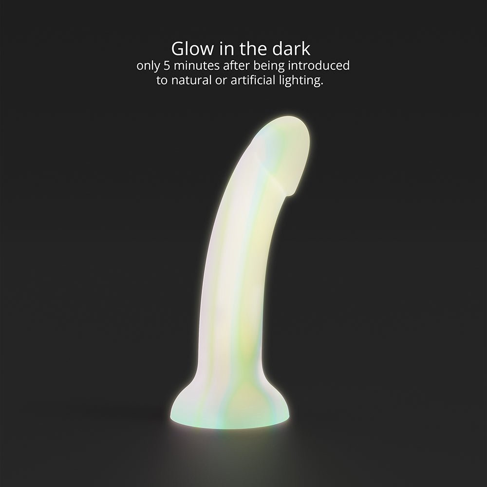 Love to Love Dildolls Fantasia Glow-in-the-Dark 7 in. Silicone Dildo Pastels - Image 5