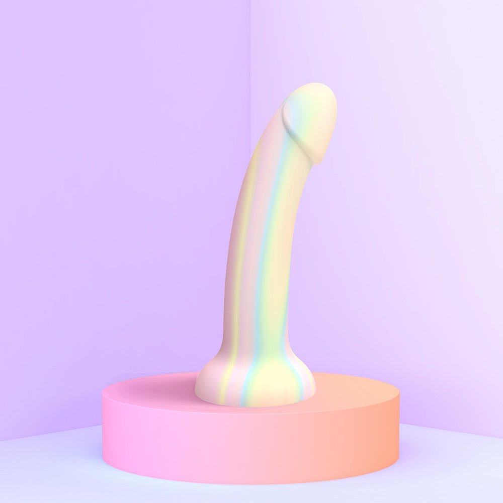 Love to Love Dildolls Fantasia Glow-in-the-Dark 7 in. Silicone Dildo Pastels - Image 6