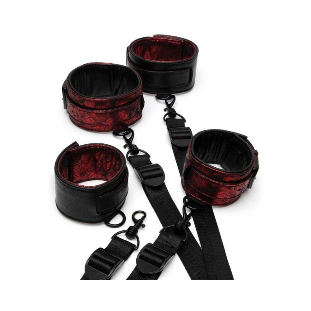 Fifty Shades of Grey Sweet Anticipation Reversible Under Mattress Restraint Set Red/Black - Image 2