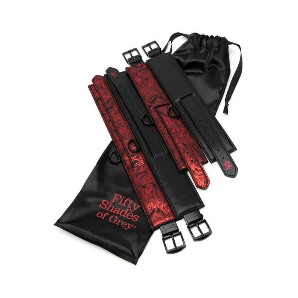 Fifty Shades of Grey Sweet Anticipation Reversible Under Mattress Restraint Set Red/Black - Image 5
