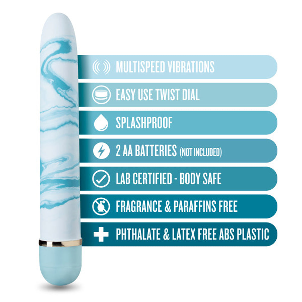 The Collection Blueberry Haze Slimline Vibrator Blue - Image 5