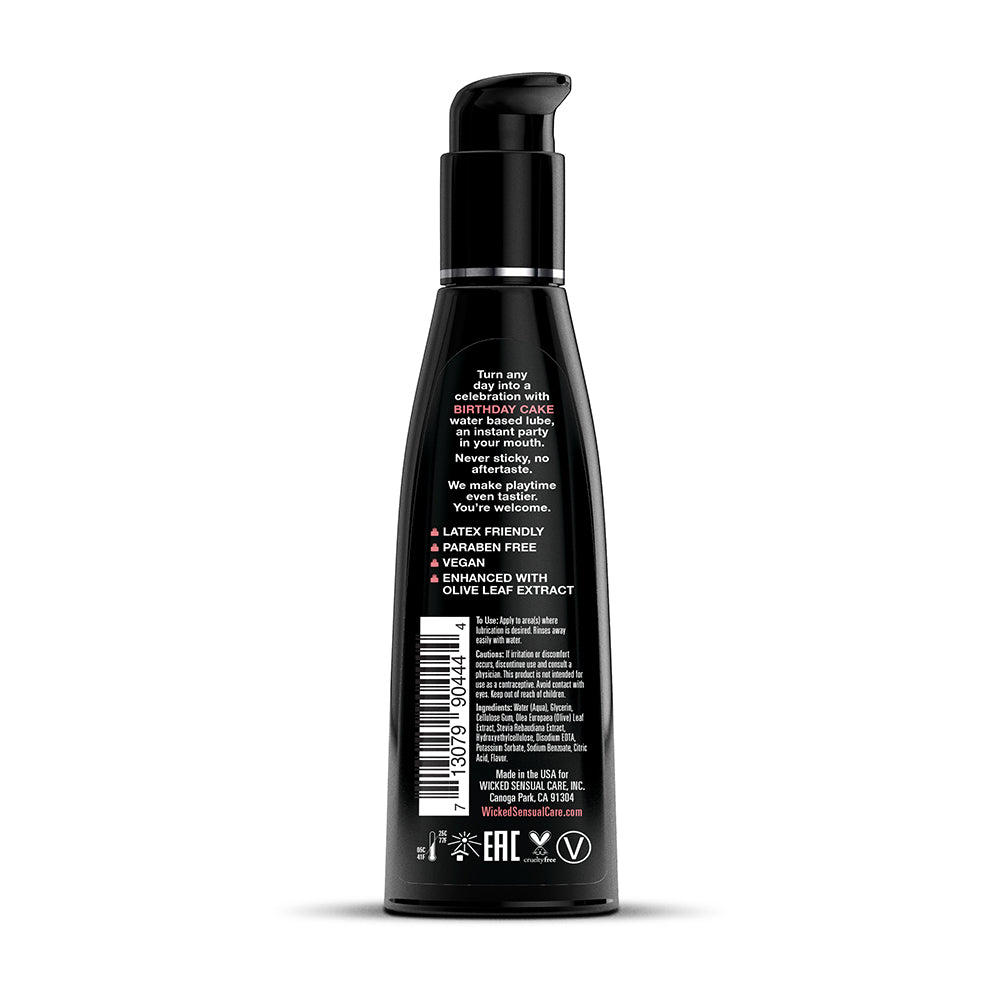 Wicked Aqua Birthday Cake Water-Based Lubricant 4 oz. - Image 2