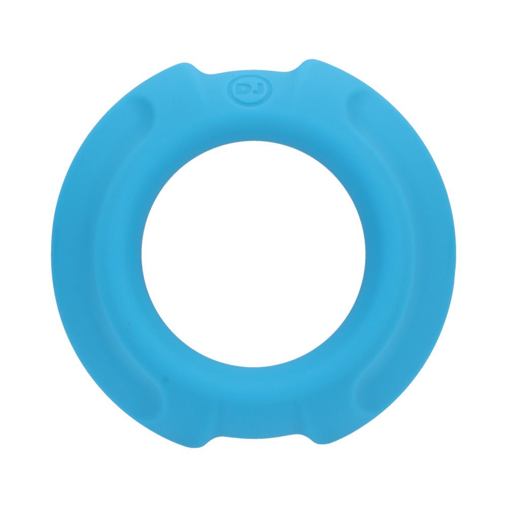 OptiMALE FlexiSteel Silicone, Metal Core Cock Ring 35 mm Blue - Image 2