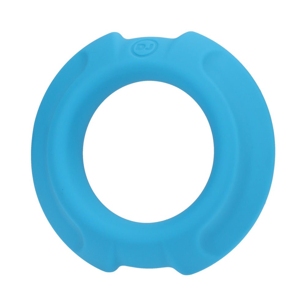 OptiMALE FlexiSteel Silicone, Metal Core Cock Ring 35 mm Blue - Image 3