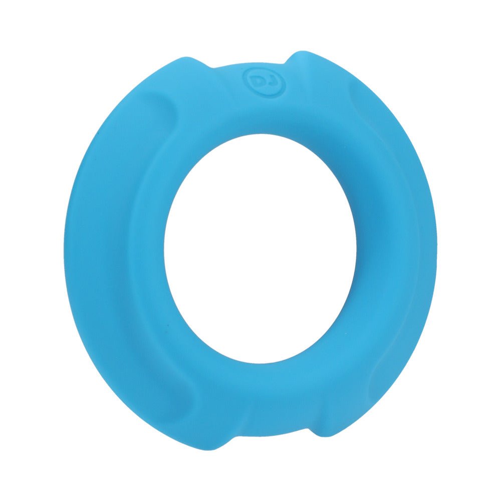 OptiMALE FlexiSteel Silicone, Metal Core Cock Ring 35 mm Blue - Image 4