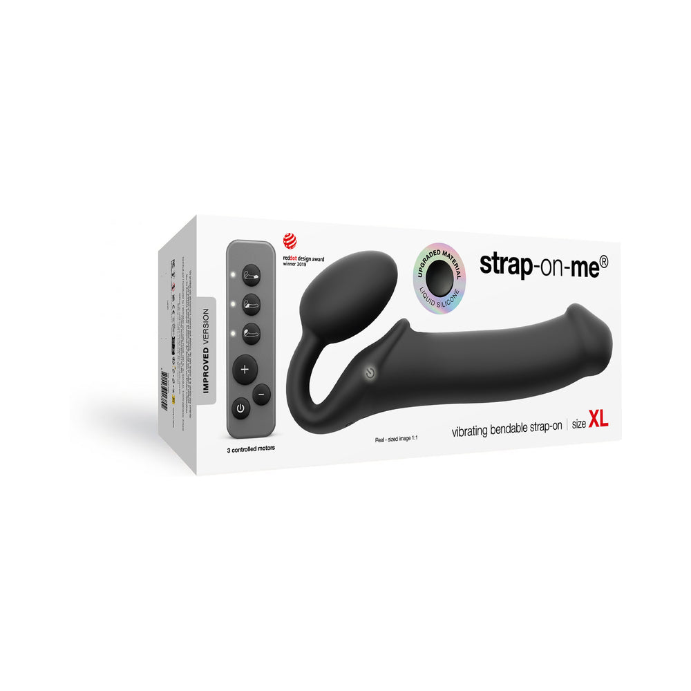 Strap-On-Me Vibrating Bendable Strapless Strap-On Black XLarge - Image 6