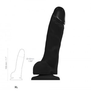 Alternative view of Strap-On-Me Realistic Collection Soft Realistic Dildo Black XL