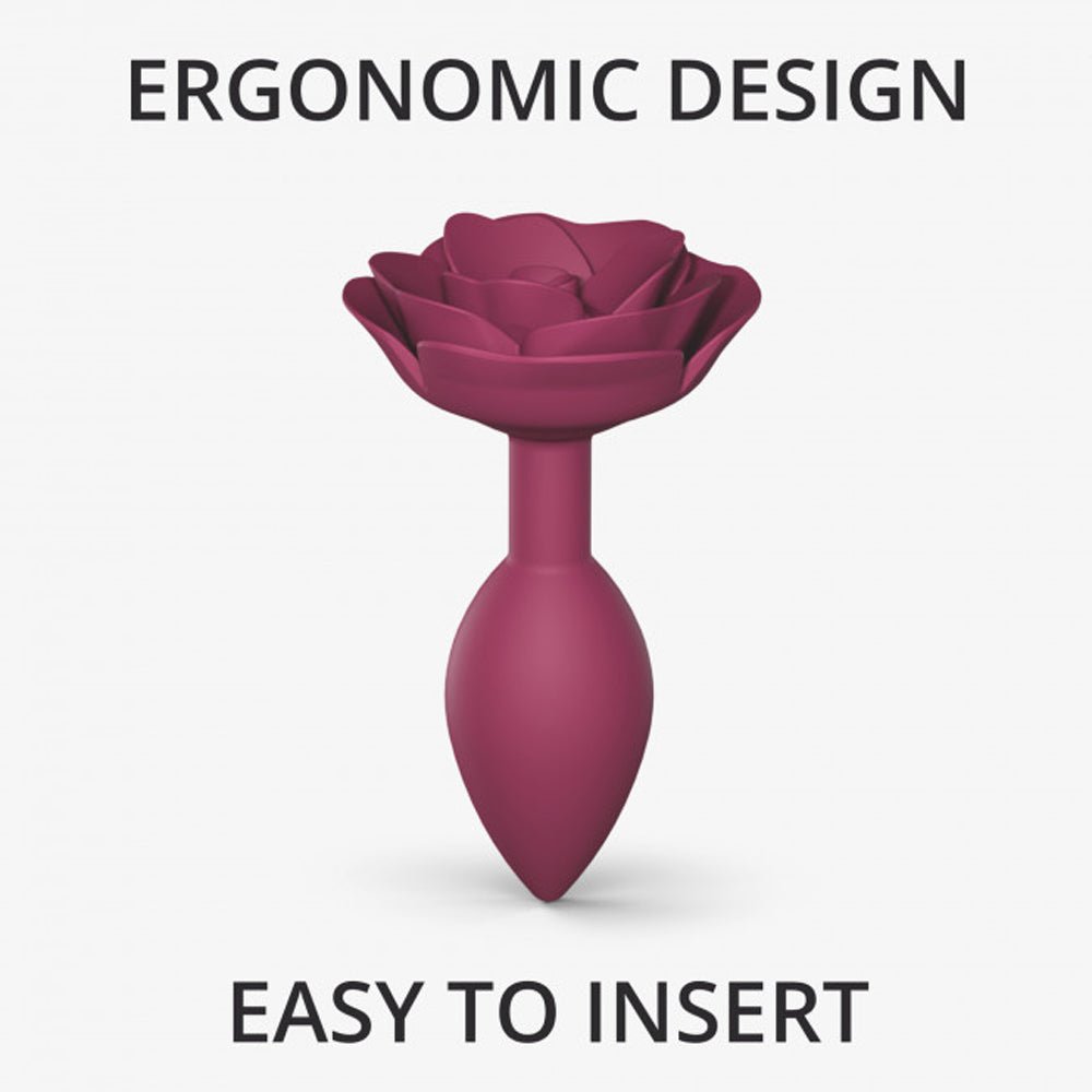 Love to Love Open Roses Silicone Anal Plug Plum Star Medium - Image 5