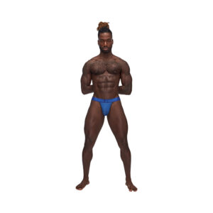 Male Power Sexagon Strappy Ring Jock Royal L/XL - Image 3