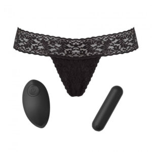 Alternative view of Love to Love Secret Panty 2 Rechargeable Vibrating Panty Set With Remote Black Onyx (box)