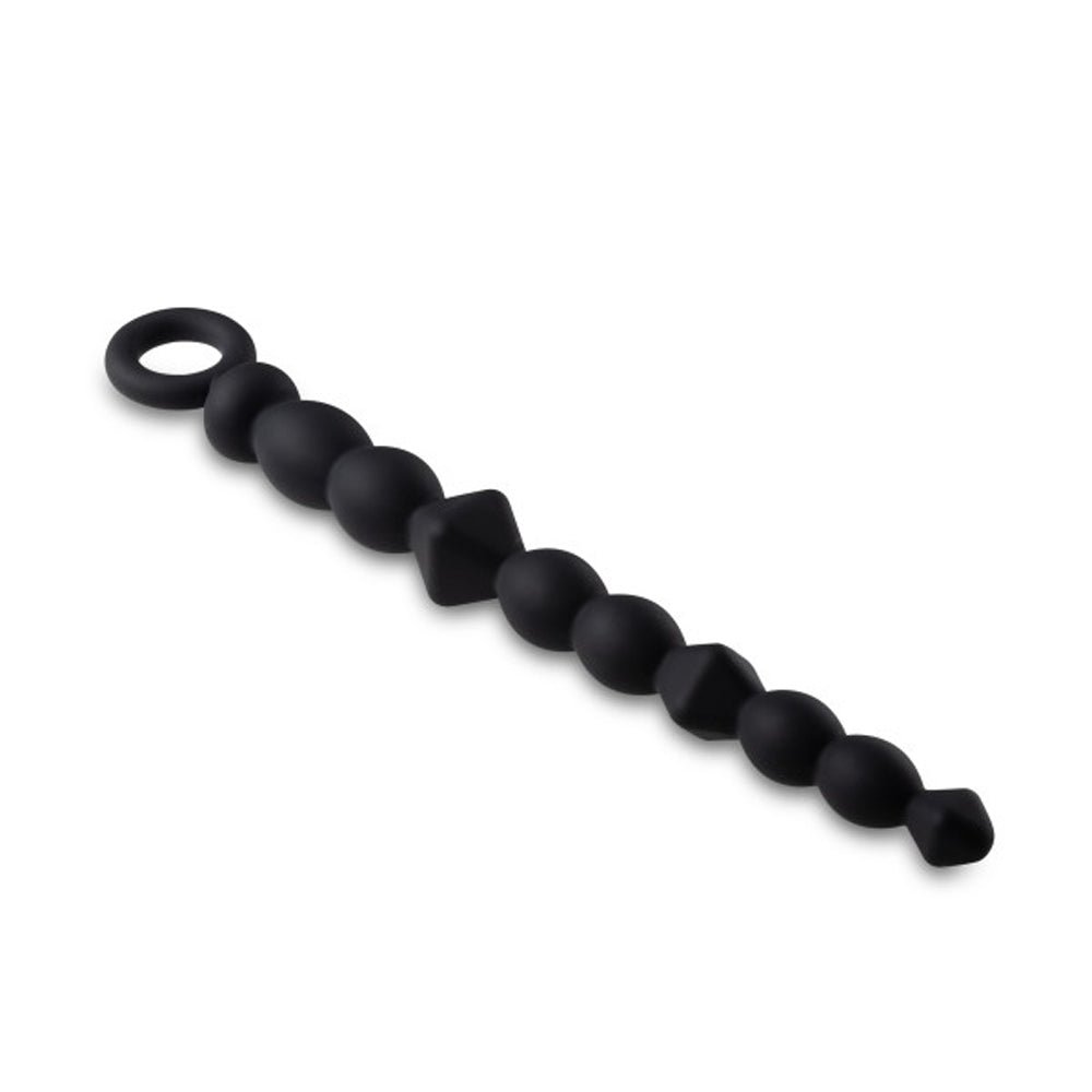 Anal Adventures Platinum Silicone Beginner Anal Beads Black - Image 3