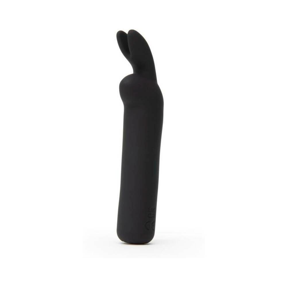 Happy Rabbit Rechargeable Silicone Bullet Vibrator With Ears Black - Image 2