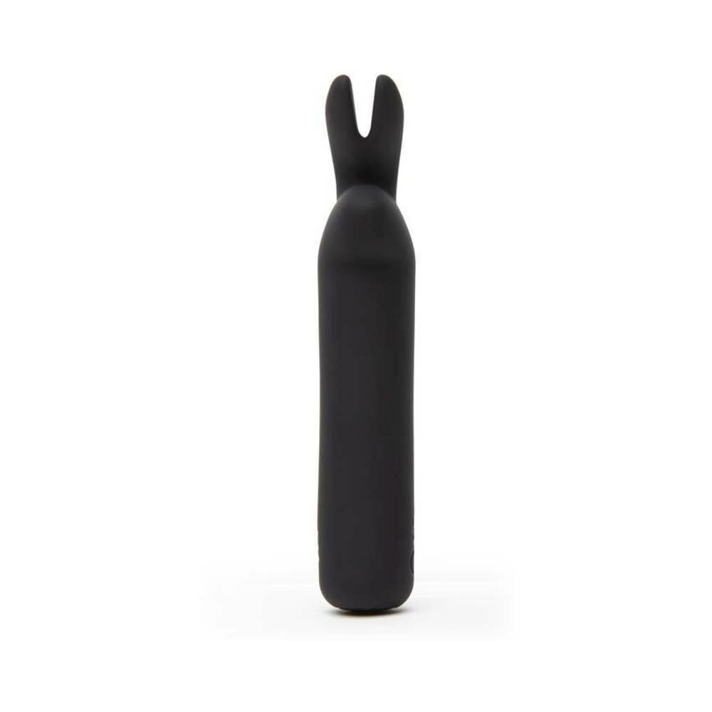 Happy Rabbit Rechargeable Silicone Bullet Vibrator With Ears Black - Image 3