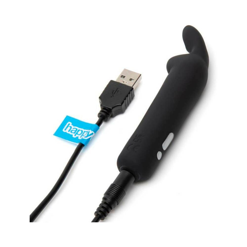 Happy Rabbit Rechargeable Silicone Bullet Vibrator With Ears Black - Image 4