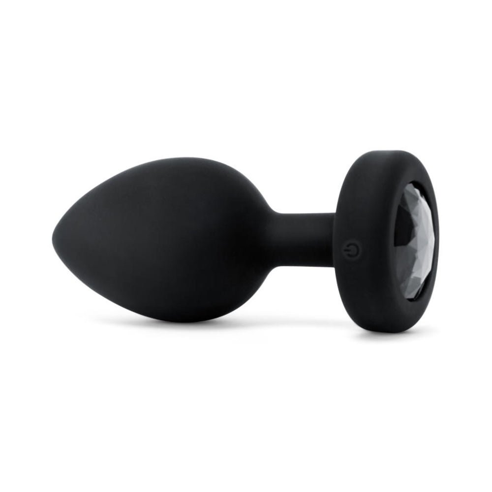 b-Vibe Vibrating Jewel Rechargeable Remote-Controlled Anal Plug with Gem Base Black Diamond XX-Large - Image 3