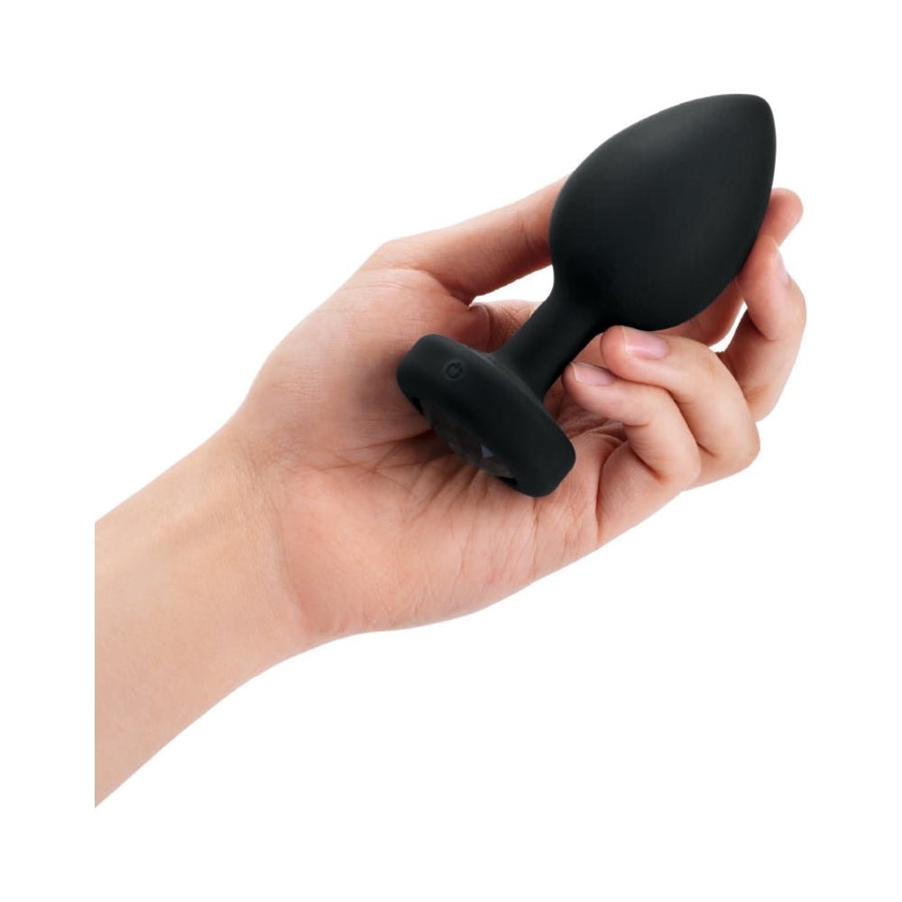 b-Vibe Vibrating Jewel Rechargeable Remote-Controlled Anal Plug with Gem Base Black Diamond XX-Large - Image 5