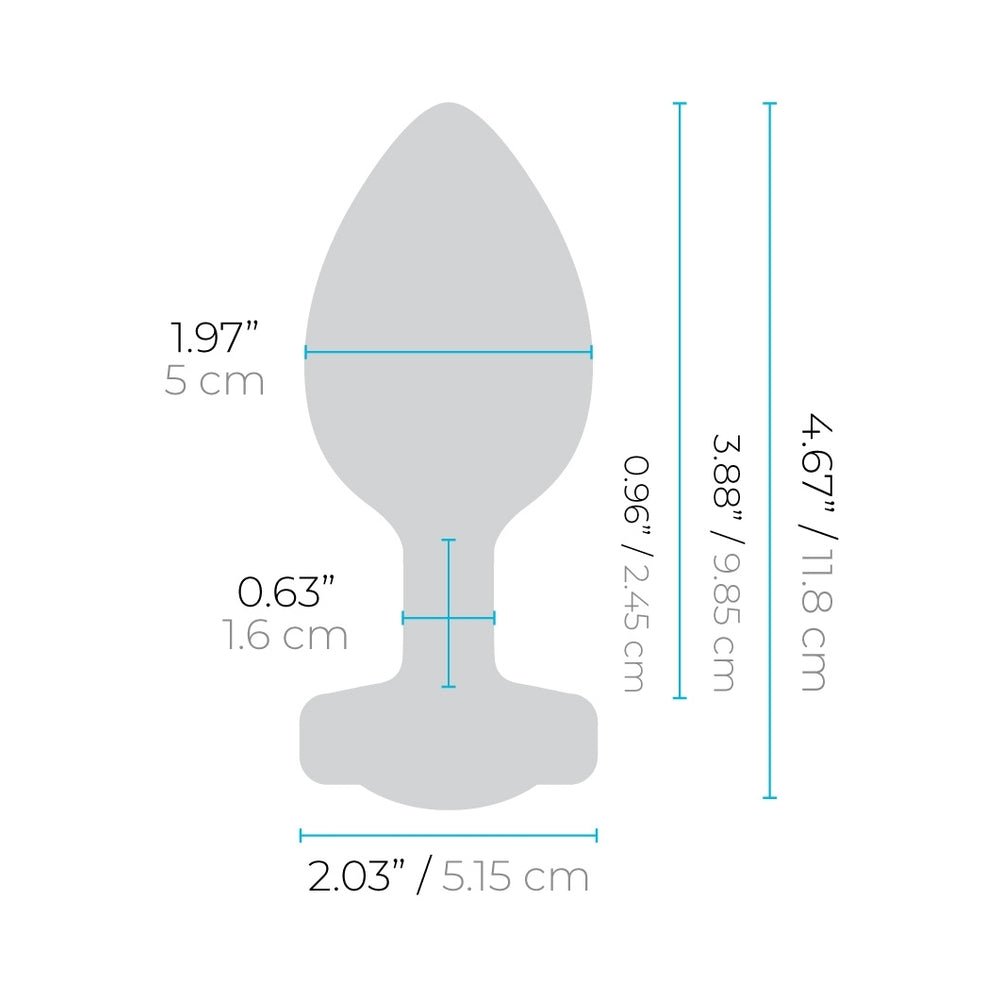 b-Vibe Vibrating Jewel Rechargeable Remote-Controlled Anal Plug with Gem Base Black Diamond XX-Large - Image 7