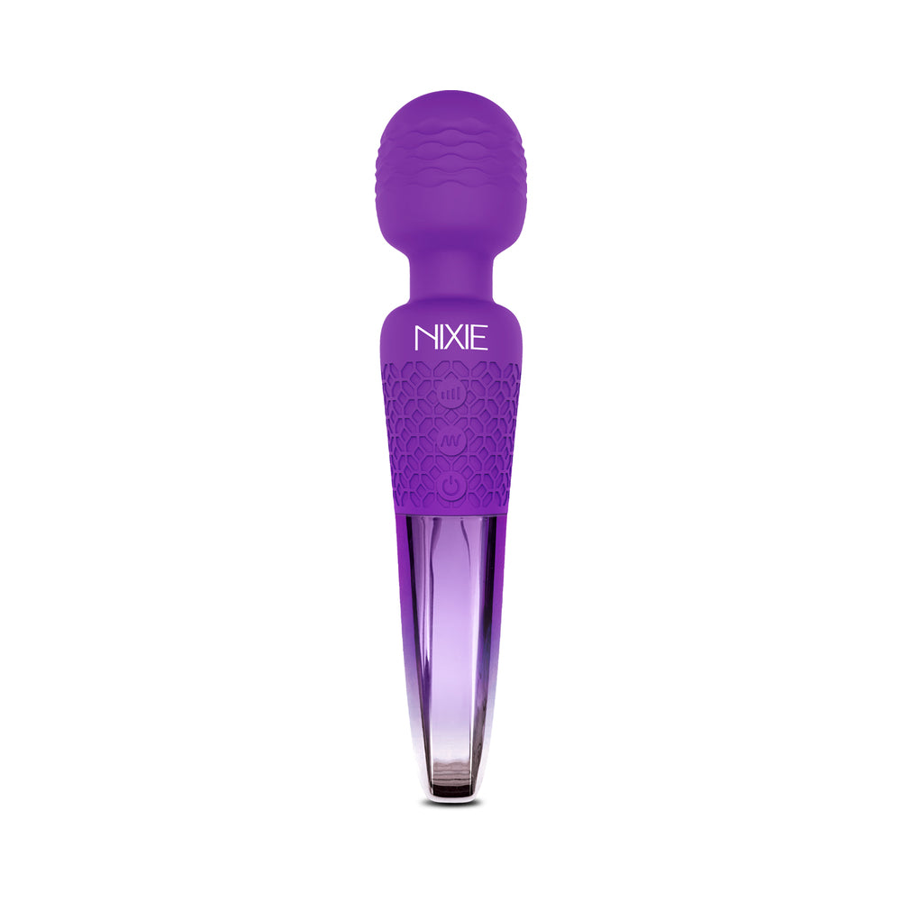 Nixie Rechargeable Wand Massager Purple Ombre Metallic - Image 3