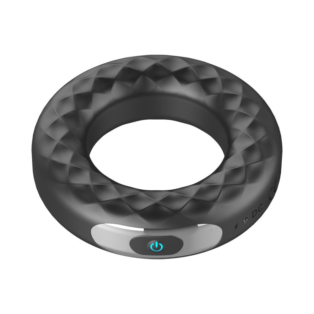 Forto F-15 Rechargeable Silicone Vibrating Cockring Black - Image 3