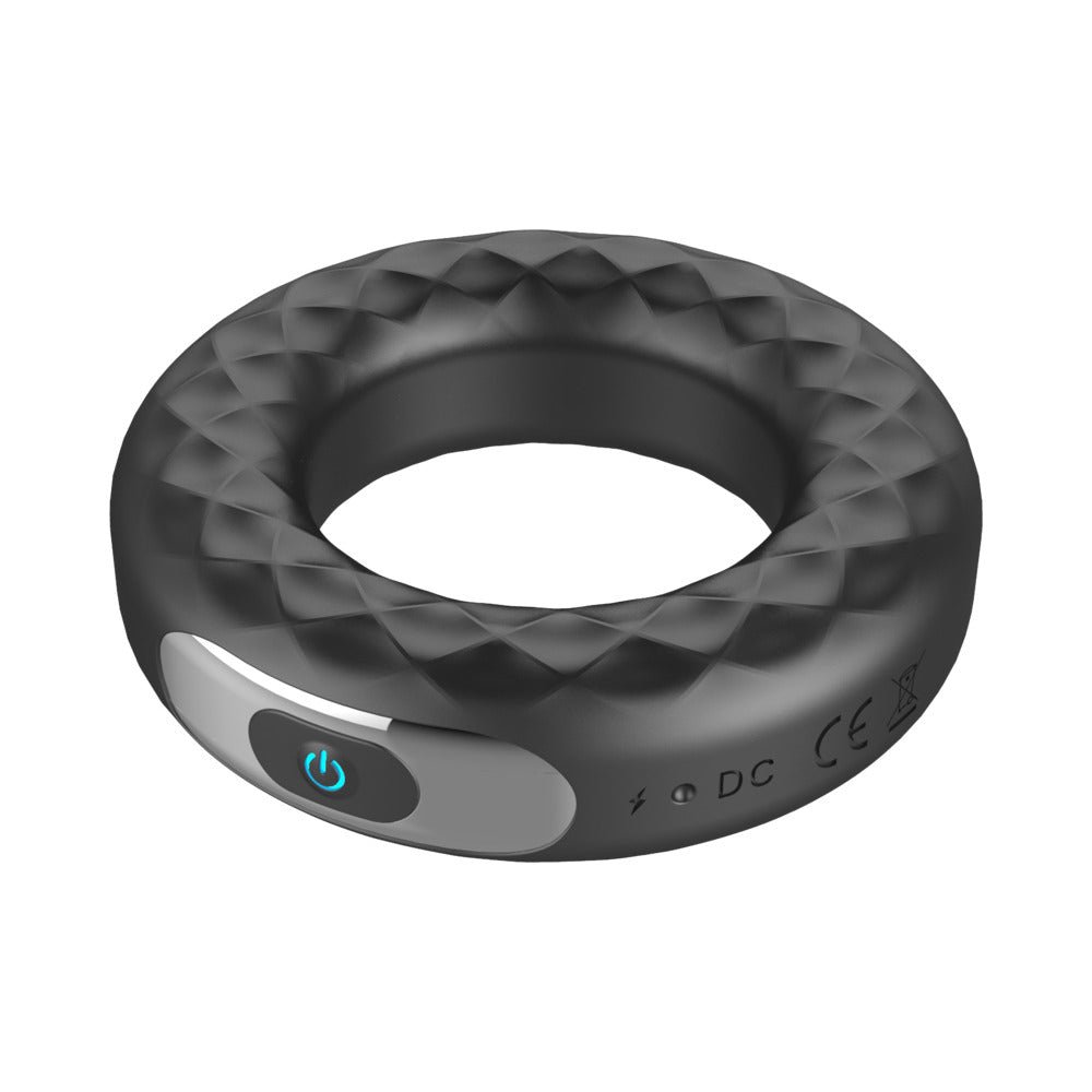 Forto F-15 Rechargeable Silicone Vibrating Cockring Black - Image 4