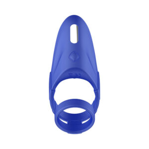 Forto F-48 Rechargeable Silicone Perineum Vibrating Double Cockring Blue - Image 5