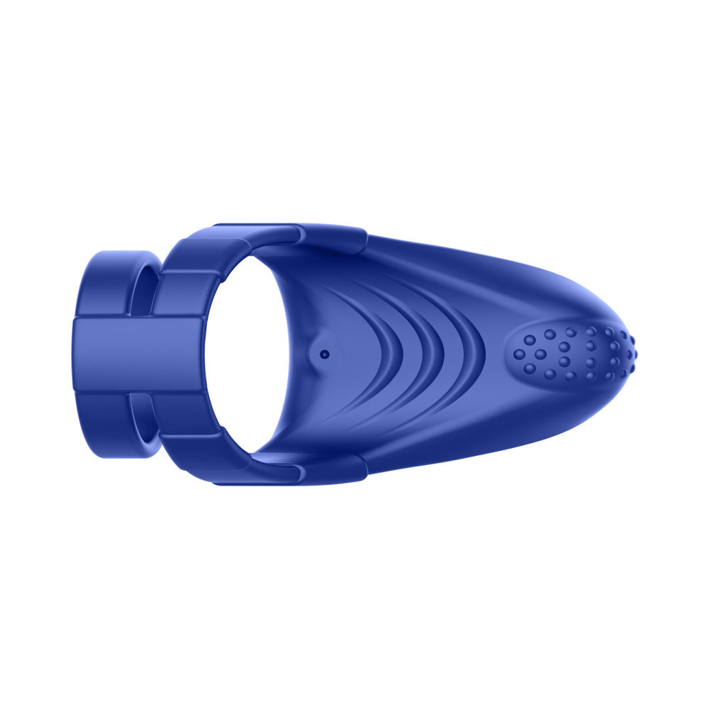 Forto F-48 Rechargeable Silicone Perineum Vibrating Double Cockring Blue - Image 9