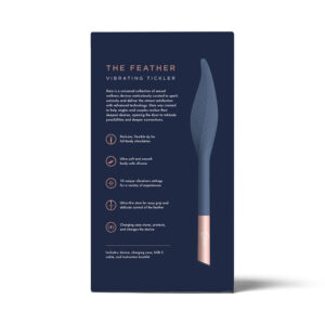 Alternative view of Deia The Feather Vibrating Tickler Silicone Blue