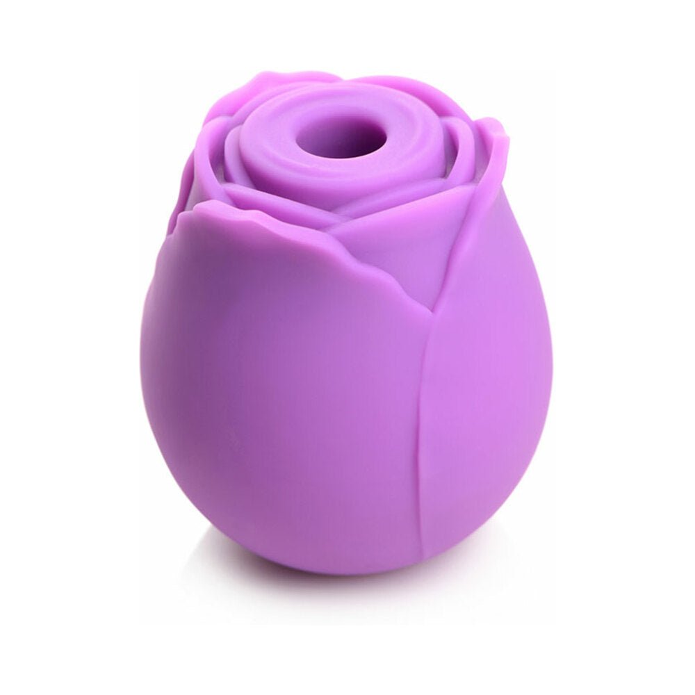 Curve Toys Gossip Cum Into Bloom Rechargeable Silicone Clitoral Stimulator Rose Flirt Violet - Image 2
