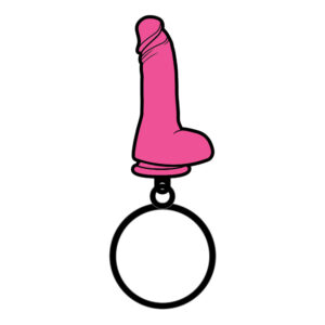 Alternative view of Sex Toy Keychain Pink Dildo