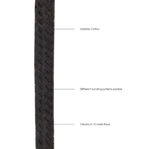 Ouch! Black & White Japanese Rope 10 m / 33 ft. Black - Image 6