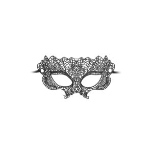 Alternative view of Ouch! Black & White Princess Lace Eye Mask Black