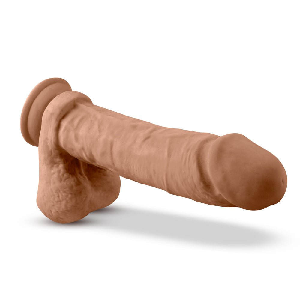 Dr. Skin Silicone Dr. Julian Realistic 9 in. Posable Dildo with Balls Tan - Image 4