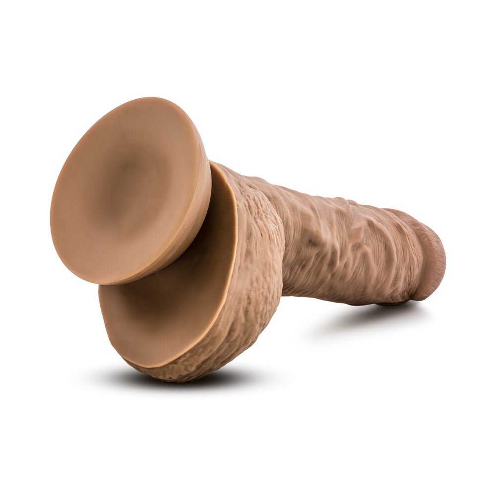 Au Naturel Big Billy 9 in. Posable Dual Density Dildo with Balls Tan - Image 3