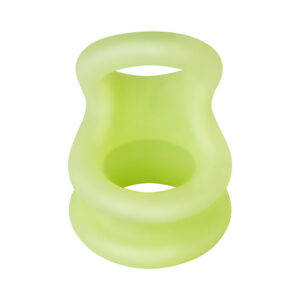 Alternative view of Forto F-20 Liquid Silicone Cockring & Ball Stretcher Medium Glow