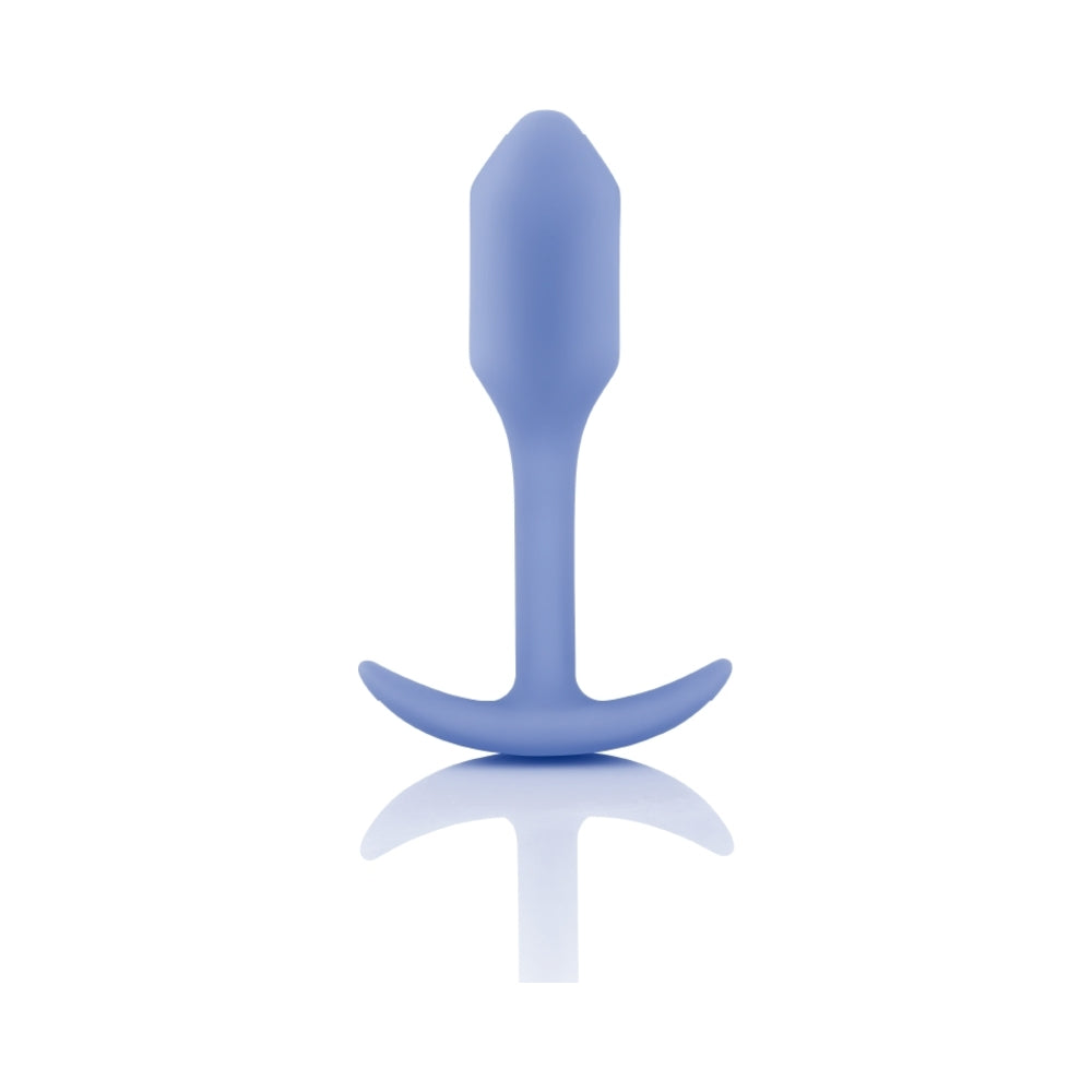B-Vibe Snug Plug 1 Weighted Silicone Anal Plug Violet - Image 3