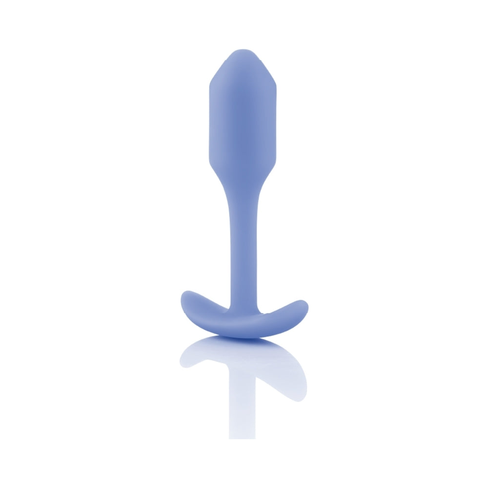 B-Vibe Snug Plug 1 Weighted Silicone Anal Plug Violet - Image 4