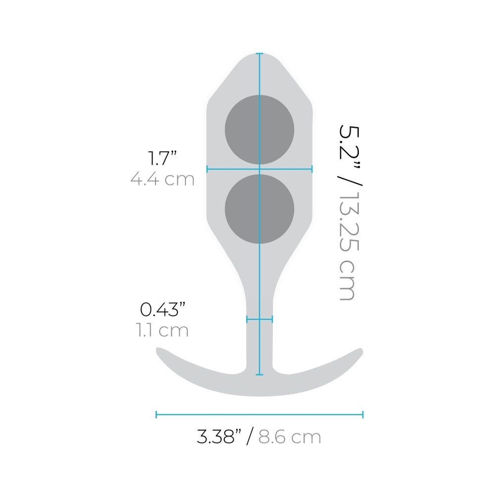 b-Vibe Snug Plug 4 Weighted Silicone Anal Plug Army - Image 7