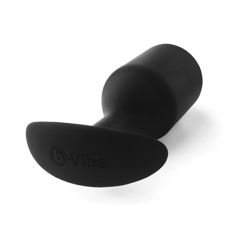 b-Vibe Snug Plug 7 Weighted Silicone Anal Plug Black - Image 4