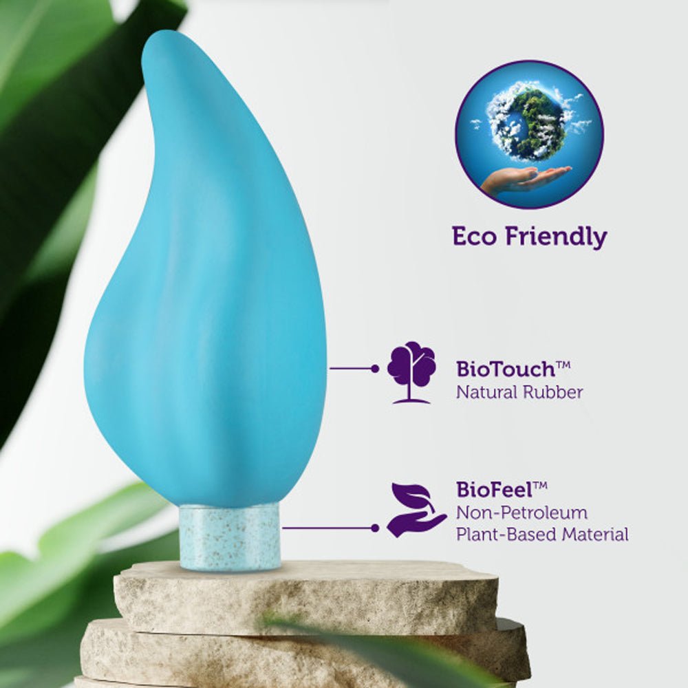 Blush Gaia Eco Caress Bullet Vibrator and Sleeve Aqua - Image 5