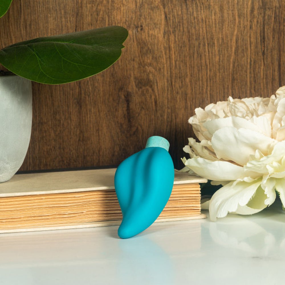 Blush Gaia Eco Caress Bullet Vibrator and Sleeve Aqua - Image 8