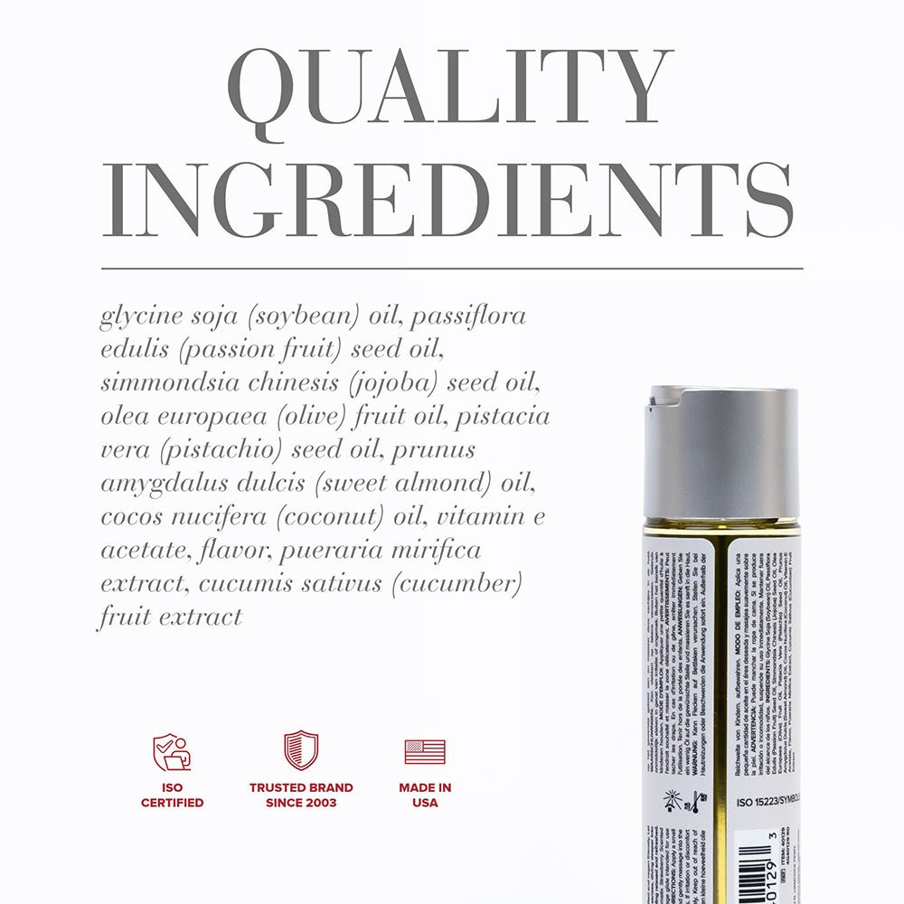 JO Aromatix Strawberry Scented Massage Oil 4 oz. - Image 3