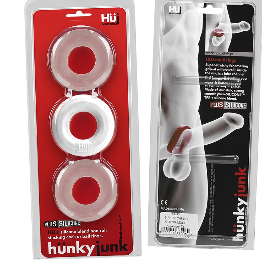 Hunkyjunk HUJ3 C-Ring 3-Pack White Ice - Image 4
