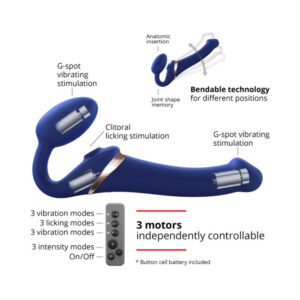 Strap-On-Me Multi Orgasm Bendable Strapless Strap-On Night Blue XLarge - Image 4