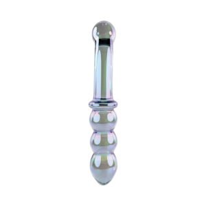 Alternative view of Gender X Lustrous Galaxy Wand 7.3 in. Dual-Ended Glass Dildo Multi-Color
