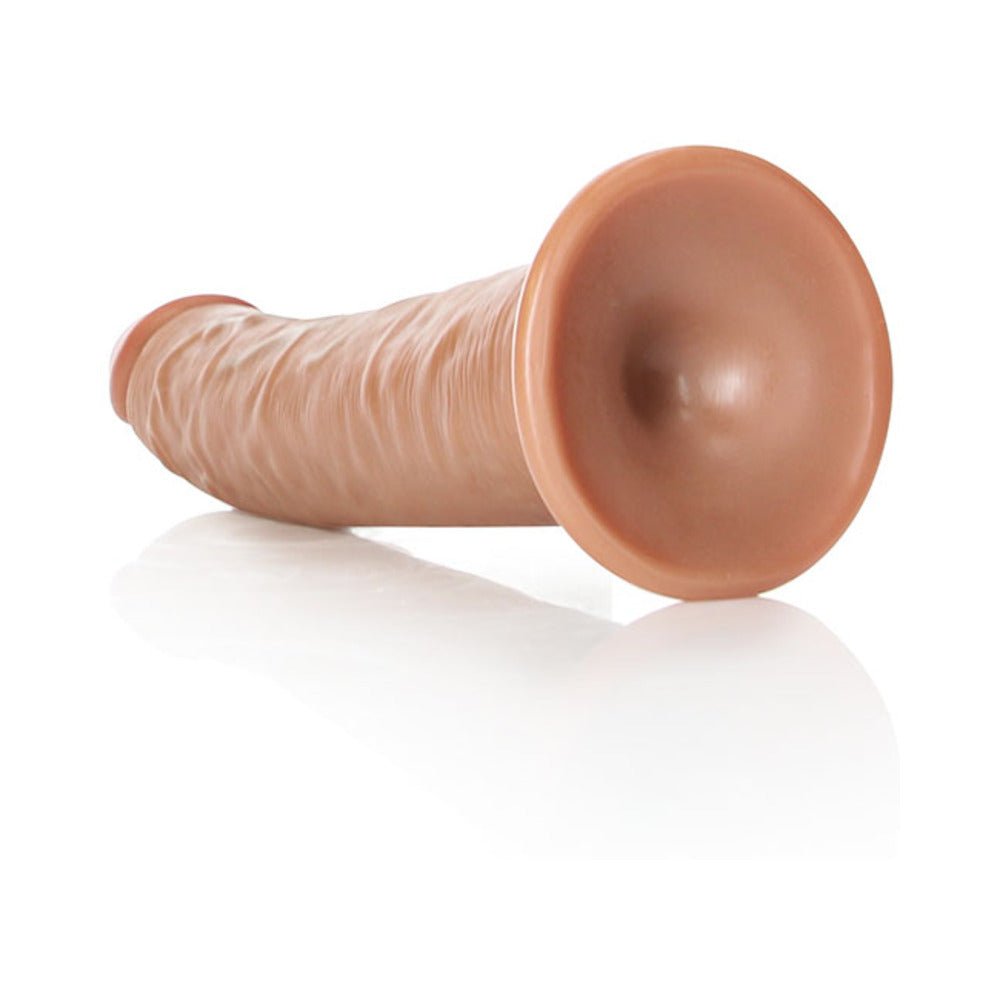 RealRock Realistic 8 in. Slim Dildo With Suction Cup Tan - Image 5
