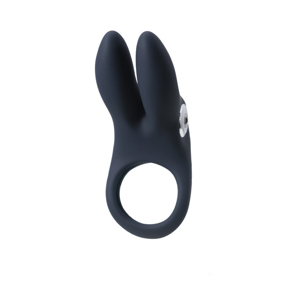 VeDO Sexy Bunny Rechargeable Vibrating C-Ring Black Pearl - Image 2